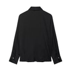 Bow Tie Texture Drape Shirt