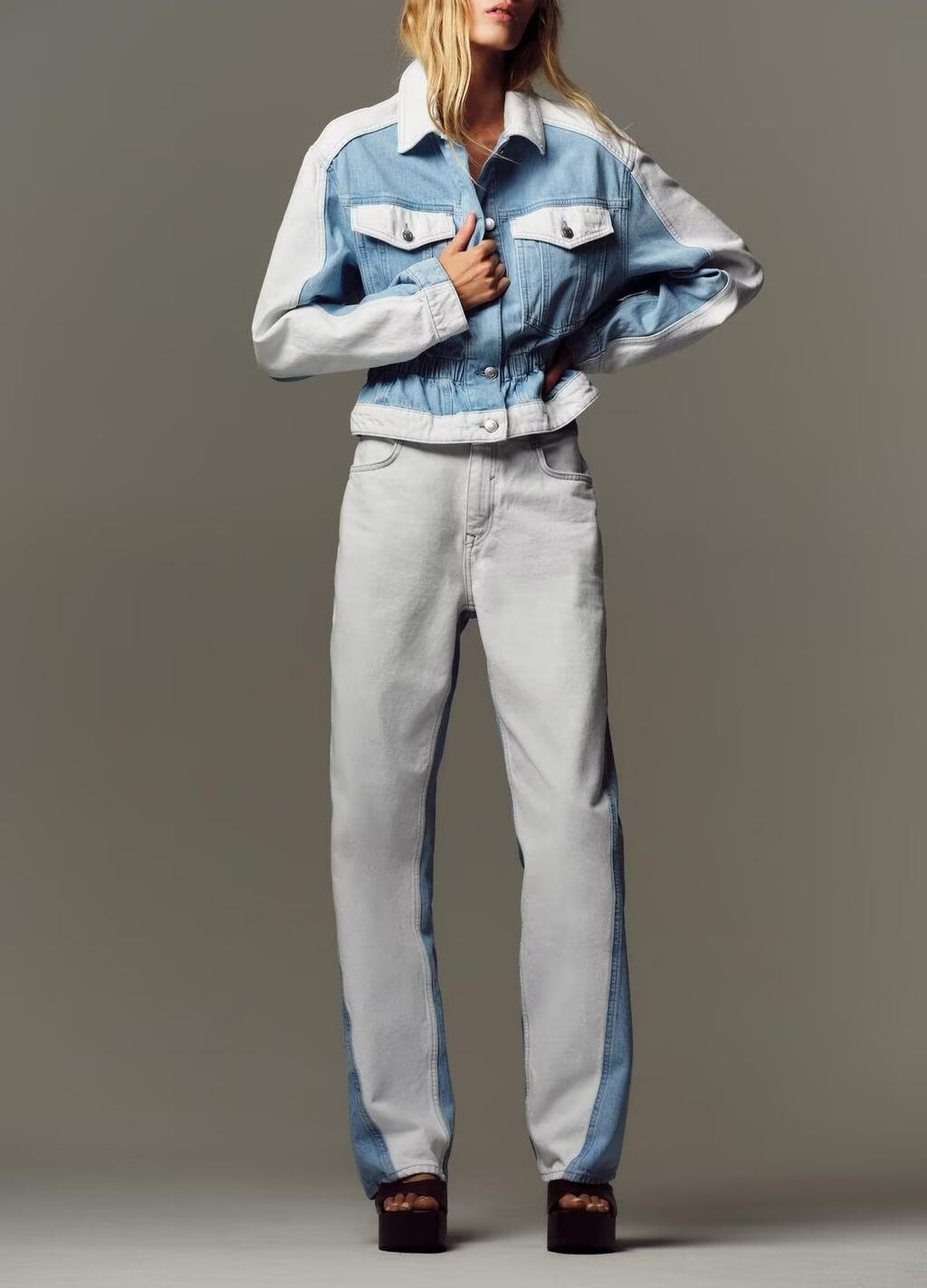 Mid Patchwork Denim Jacket