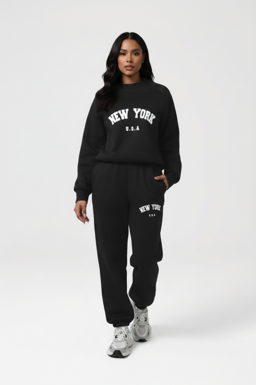 Apex Letter Print Sweat Set