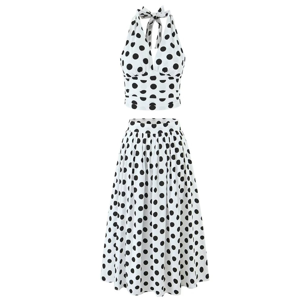 Polka Dot A line Skirt Sets