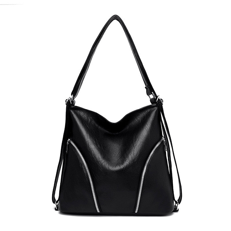 Zipped Style Leather Handbags