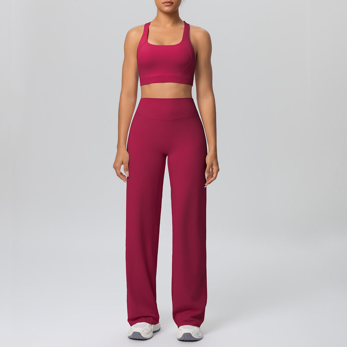 Cross Strap Bra & Straight Leg Active Pants