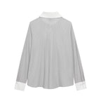 Western Bow Decorated Striped Blouse