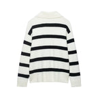 Casual Loose All Match Long Sleeve Polo Sweater