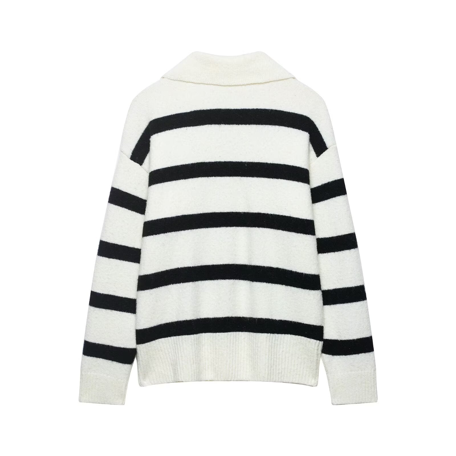 Casual Loose All Match Long Sleeve Polo Sweater