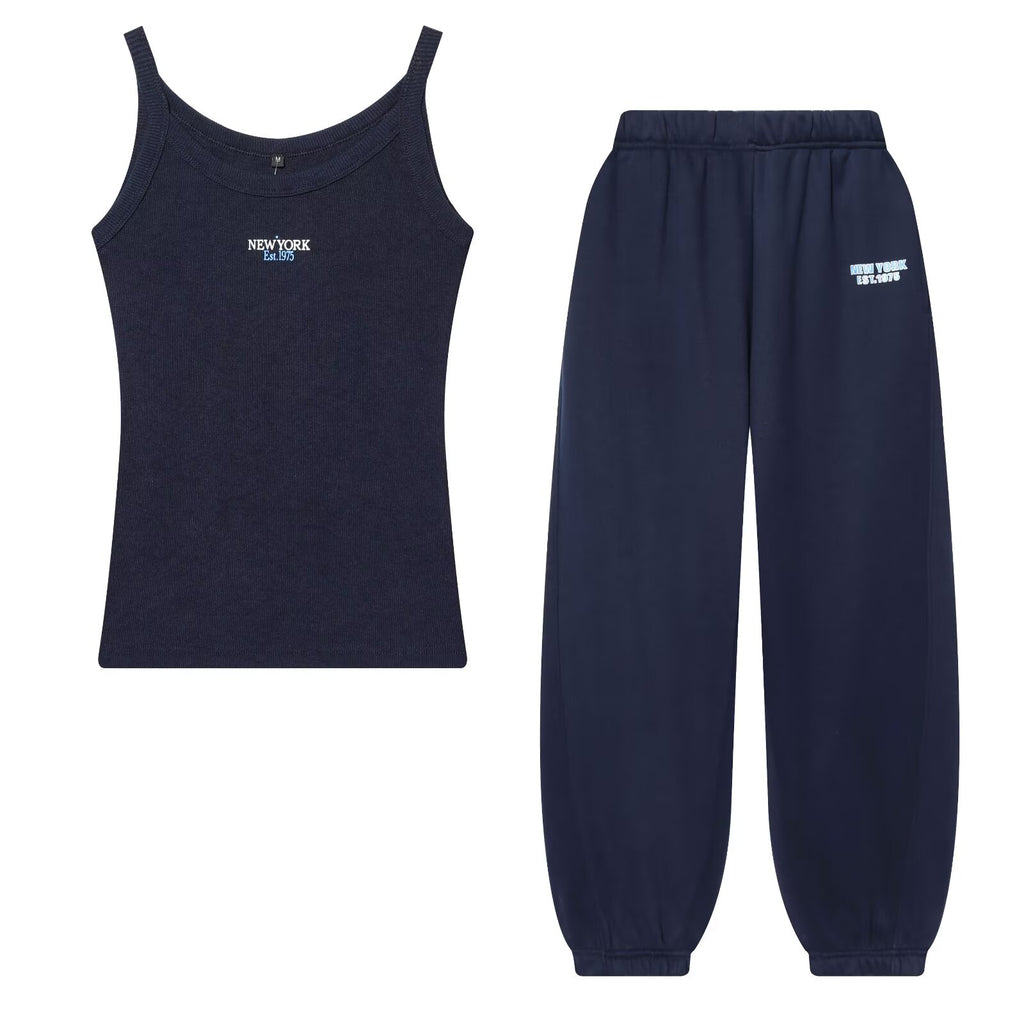 New Your Rib T shirt & Jogger Pants Set