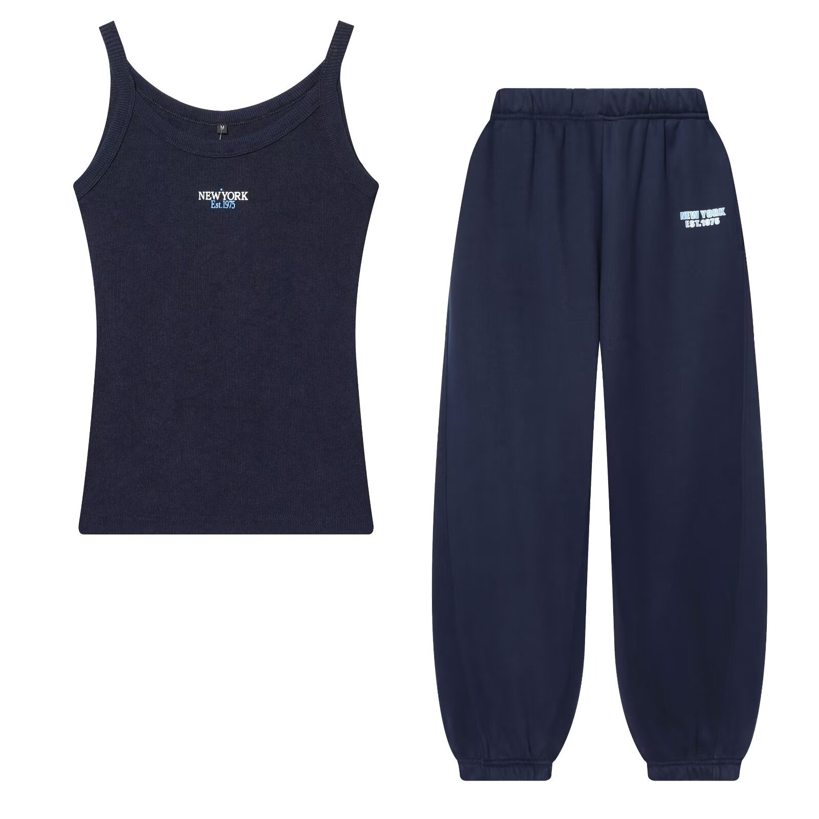 New Your Rib T shirt & Jogger Pants Set