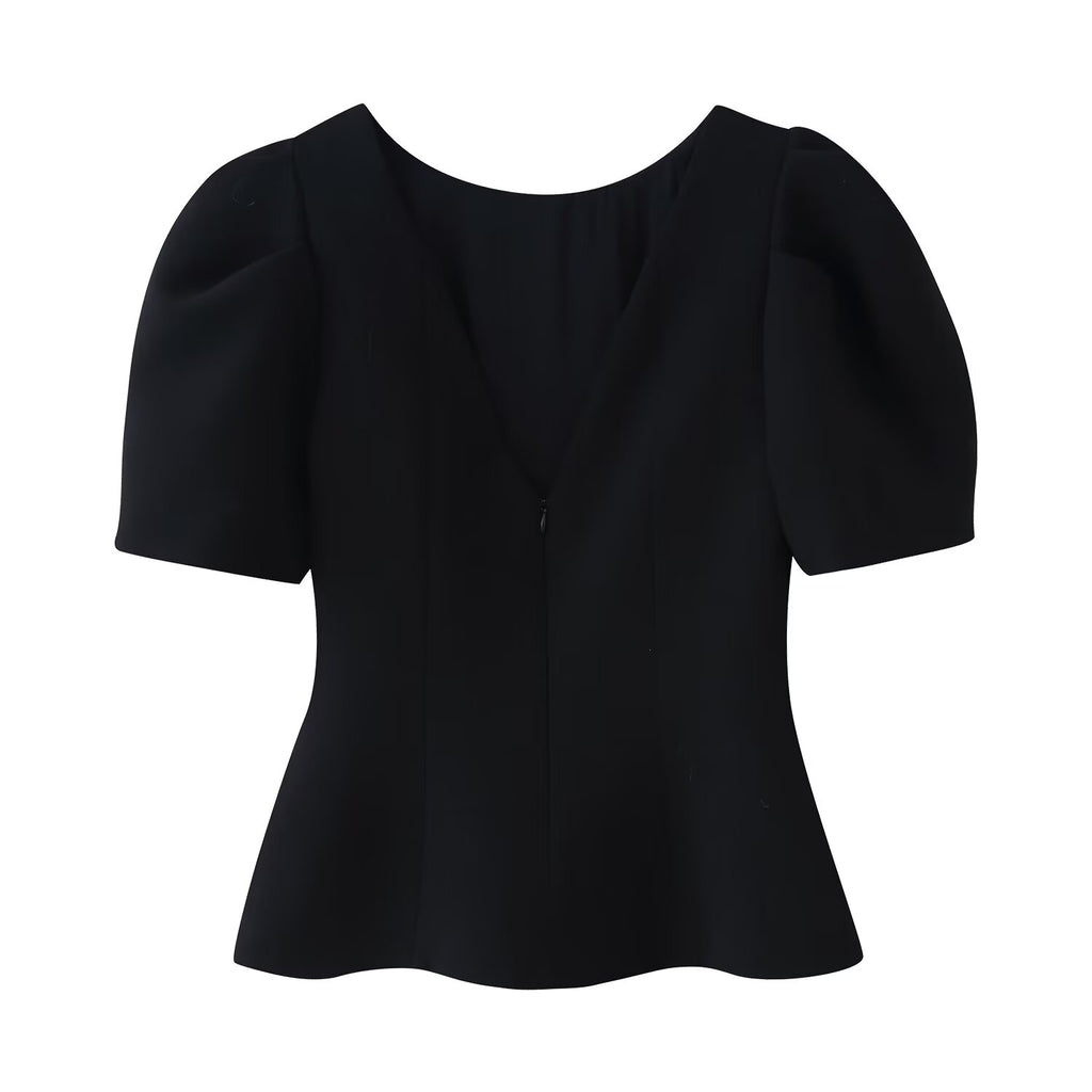 Bow Puff Sleeve Top