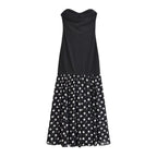 Elegant Polka Dot Tube Top Dress