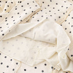 Asymmetric Ruffled Polka Dot Skirt