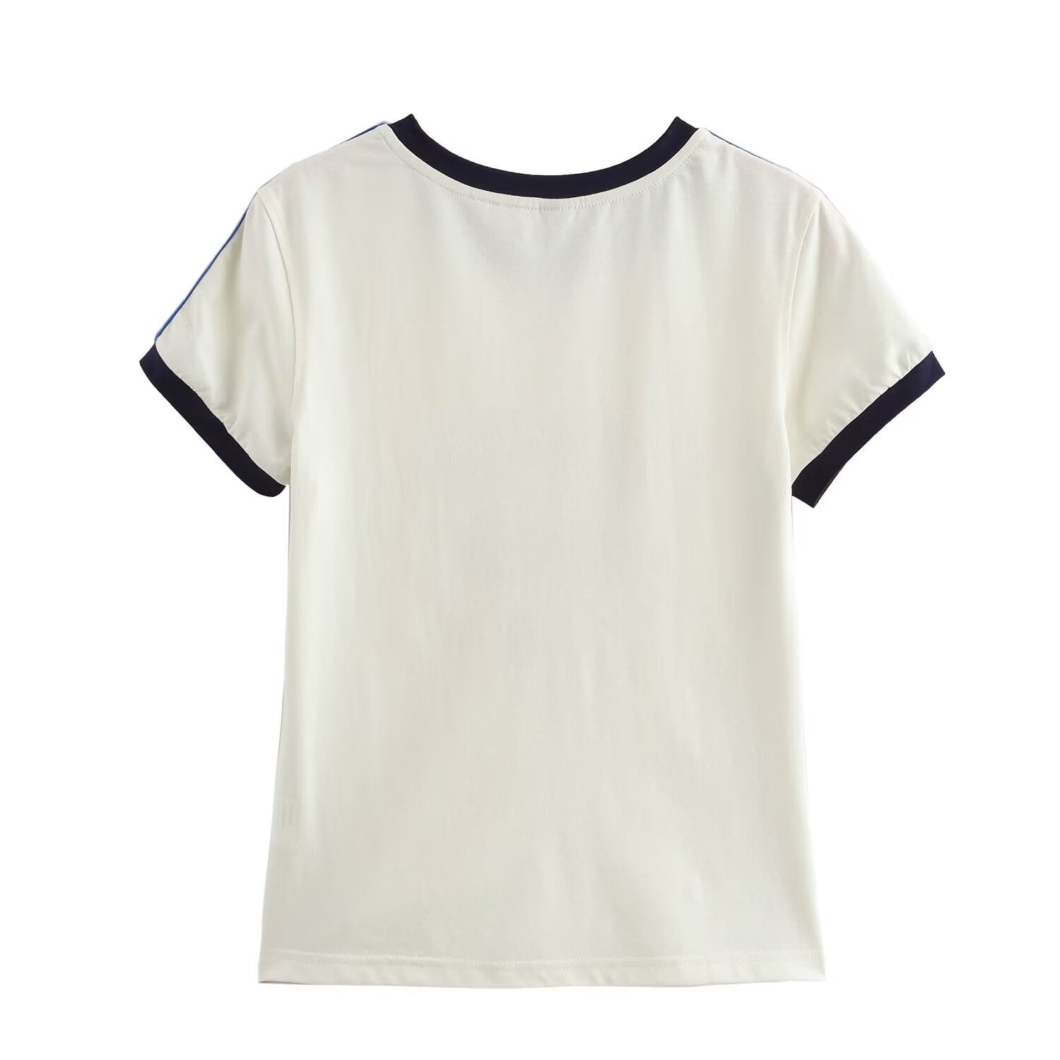 Women Clothing Summer Preppy Fashionable All Match Sports Short Sleeved T shirt