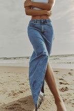 Casual Denim Midi Skirt