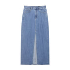 Casual Denim Midi Skirt