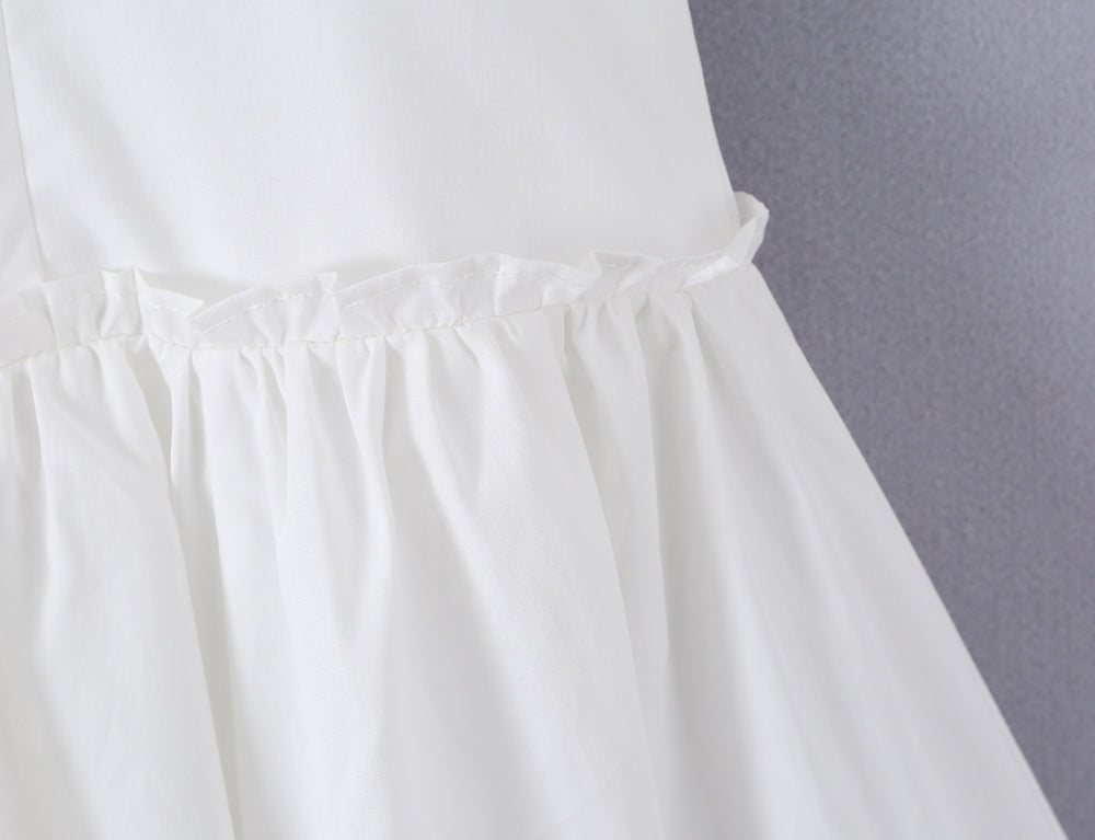 Sweet Romantic White Cinched Dress