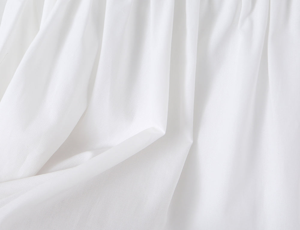 Sweet Romantic White Cinched Dress