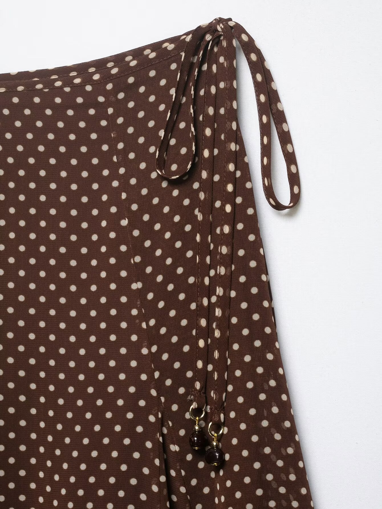 Elegant Polka Dot Midi Skirt