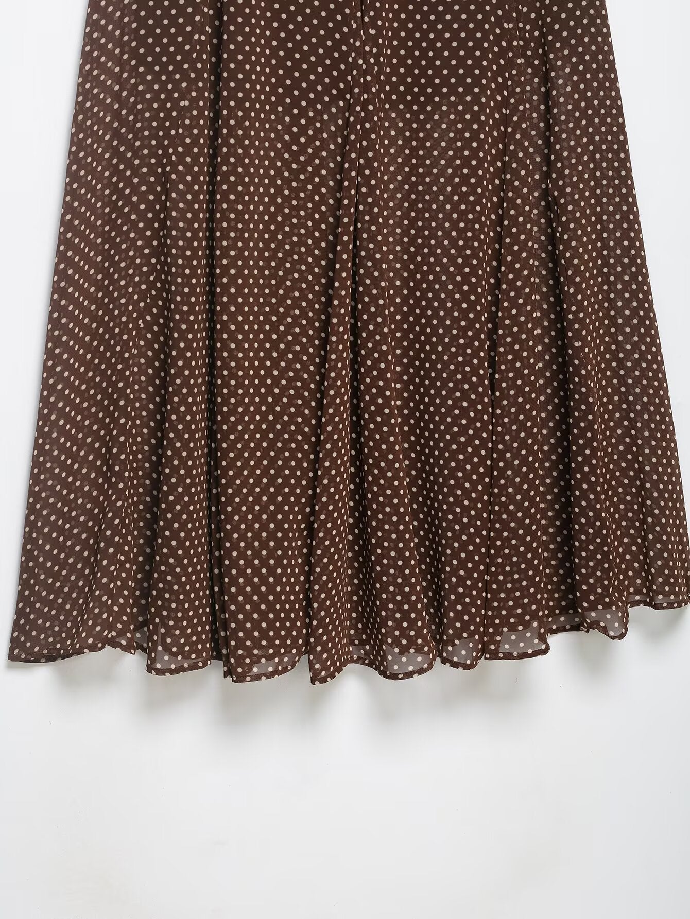 Elegant Polka Dot Midi Skirt