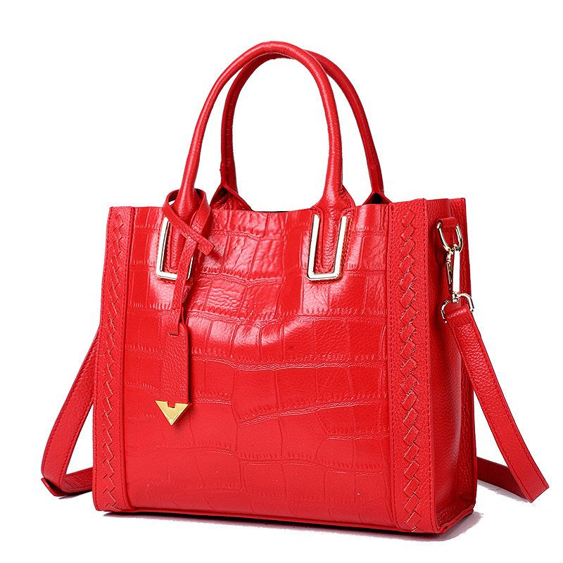 Crocodile Woven Leather Handbags