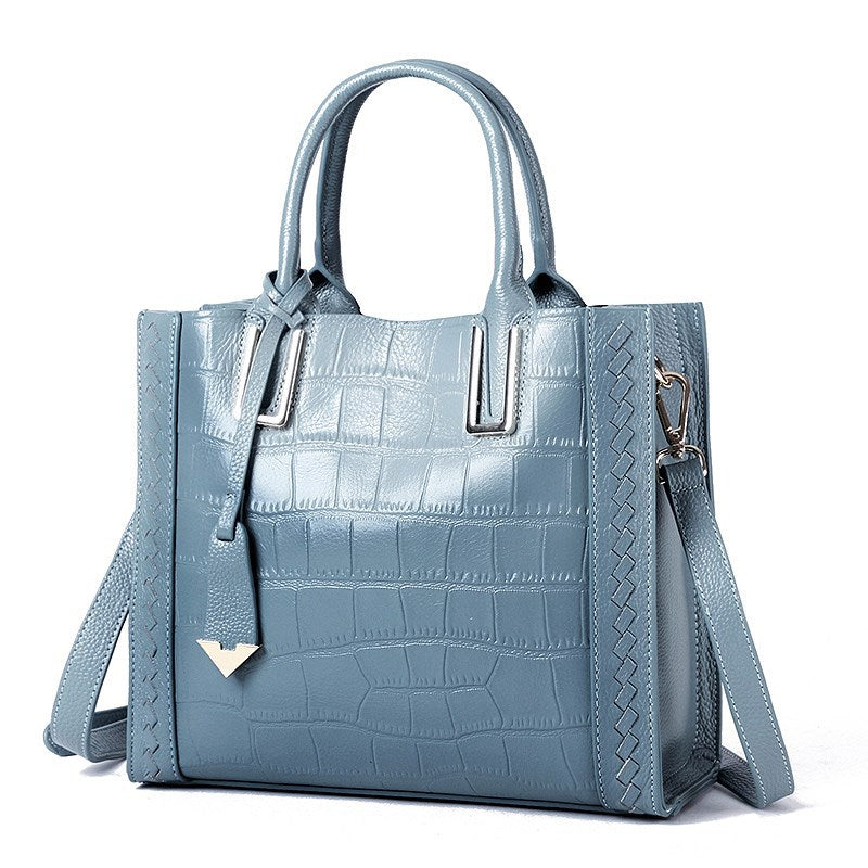 Crocodile Woven Leather Handbags