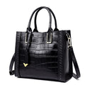 Black Crocodile Woven Leather Handbags