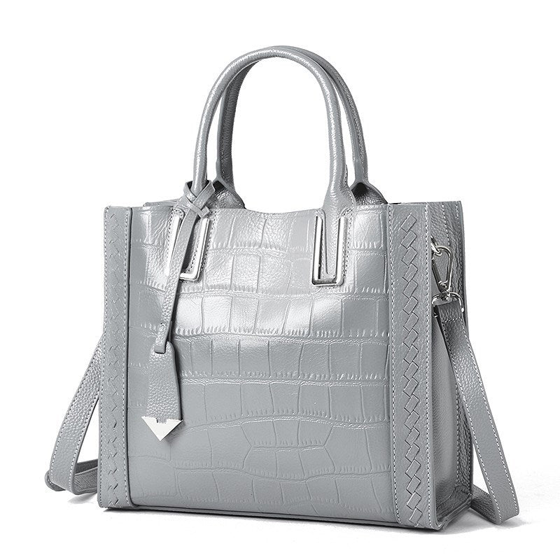 Crocodile Woven Leather Handbags