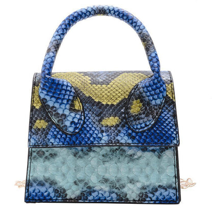 Snake Pattern Embossed Shoulder Bag Messenger Bag