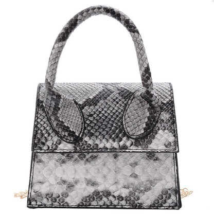 Snake Pattern Embossed Shoulder Bag Messenger Bag