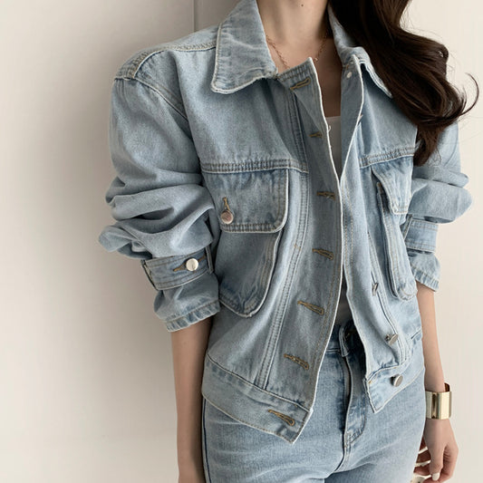 Falling Shoulders Denim Jacket