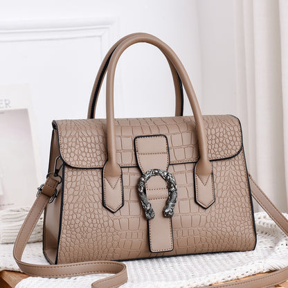 Snake print Shoulder Diagonal Tote Bag