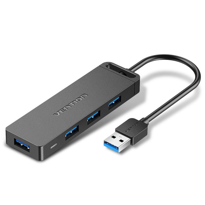 CHM Series USB 2.0 Hub with Micro USB Power Supply, Black, 0.5M