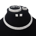 Elegant 2-Tone Diamond Beaded Necklace Set for Women with Round Geometry Claw Chain Design