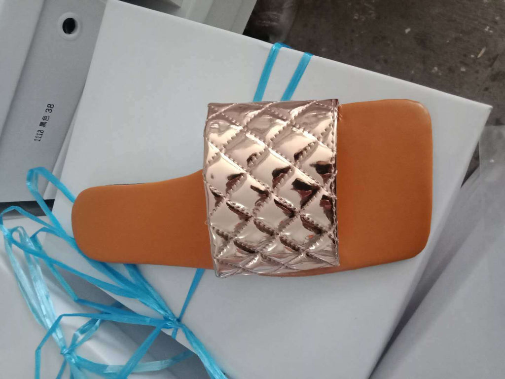 Cross-Border Square Toe Sandals