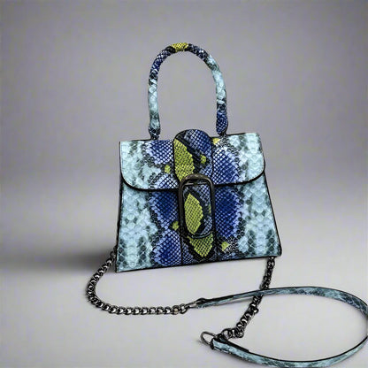 Snake Print Small Square Bag