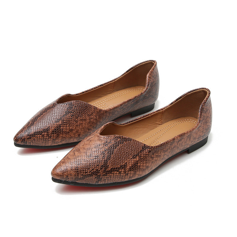 Dorsay Serpentine print Flats