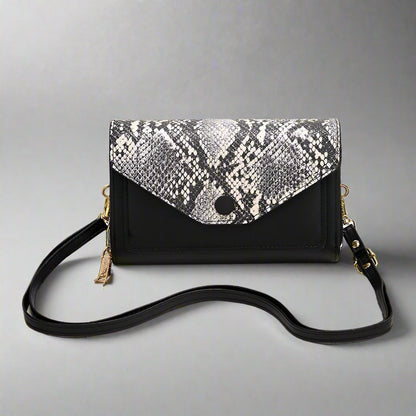 Snake Print Medium Pocket Purse