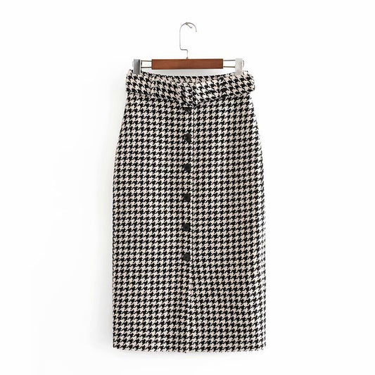 Houndstooth Hip skirt