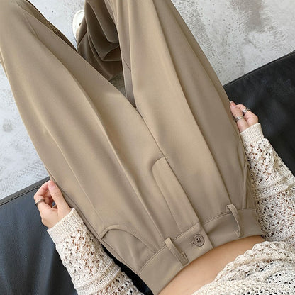 New High Waist Drooping Suit Pants Women