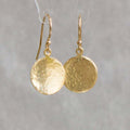 Hammered Style Small Round Earrings