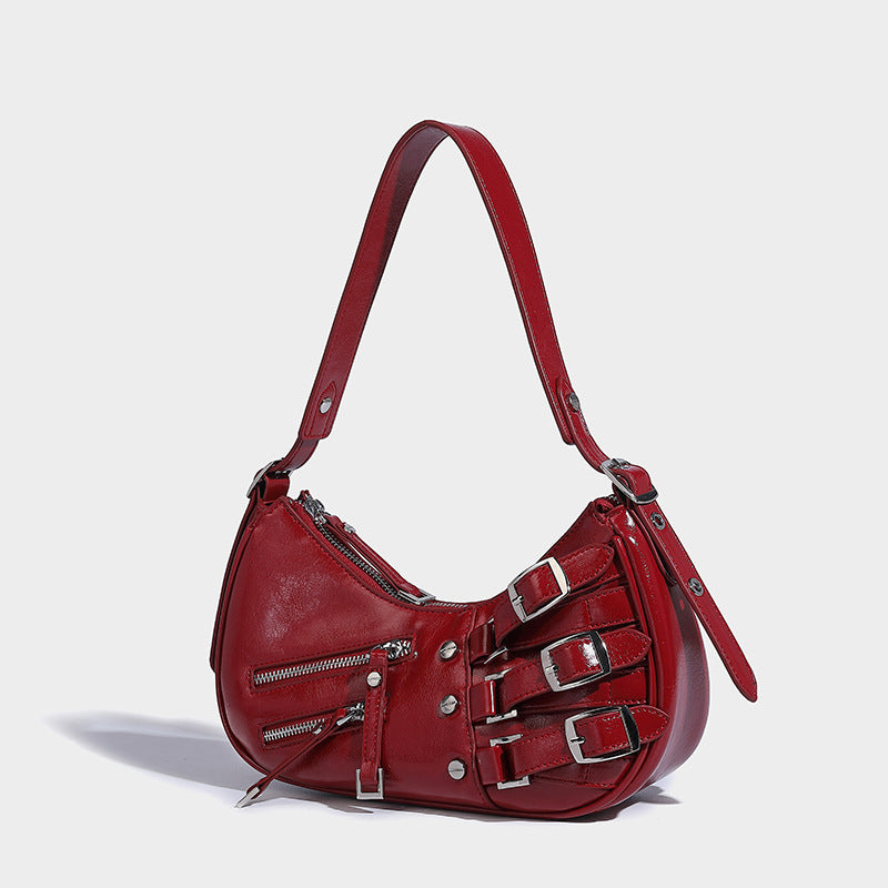 Retro Buckle Denim Bag