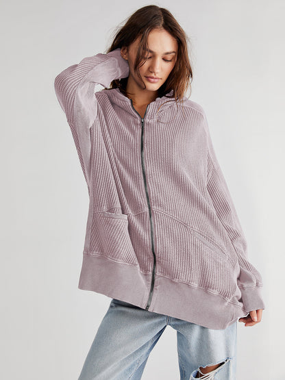 Zipper Hoodie Cardigan