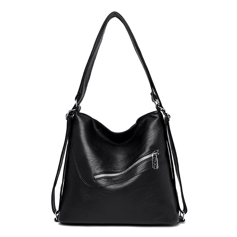 Zipped Style Leather Handbags