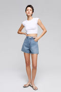 Me, Myself, And I Buckle Shorts HJ820