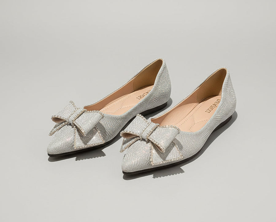 Glitter Ballet Bowknot Flats