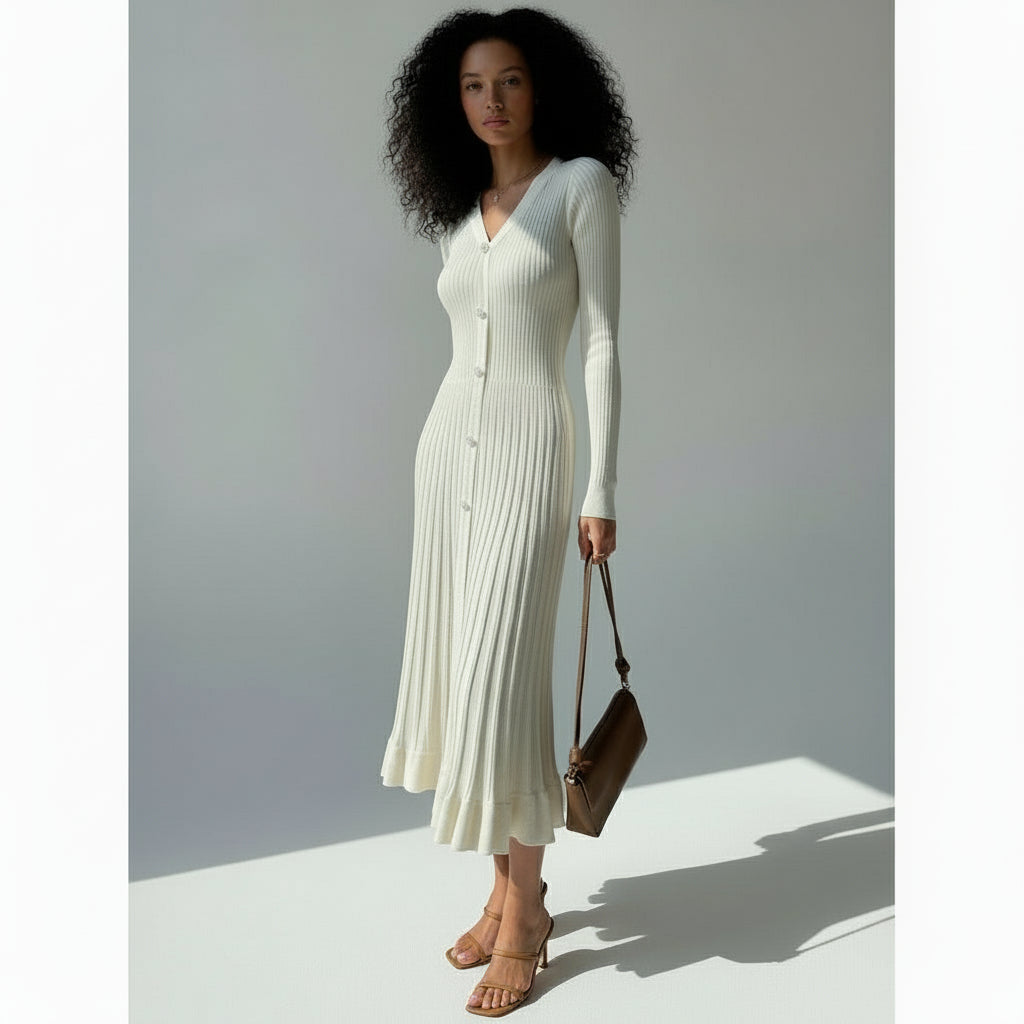 Knitted Long Slimming Sweater Dress