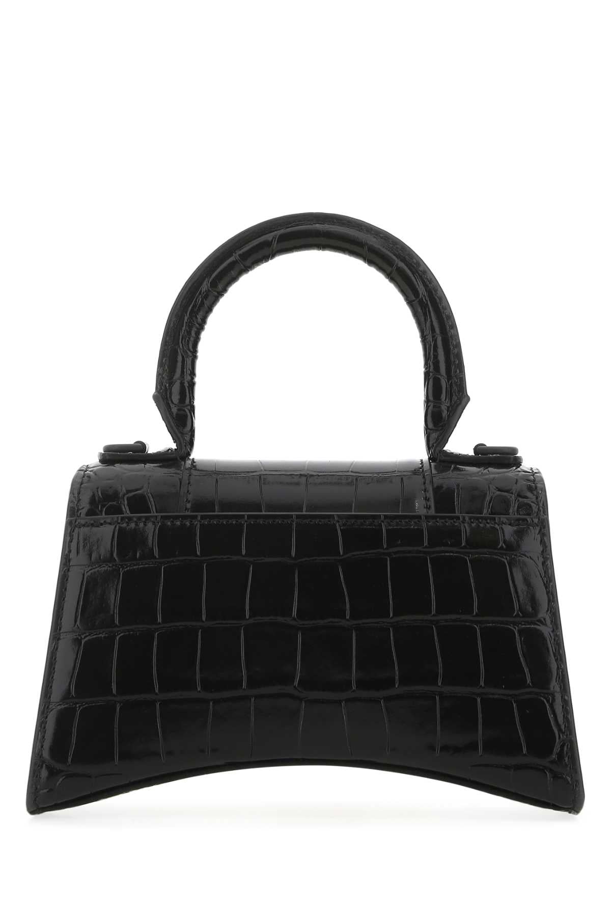 Balenciaga Women Black Leather Xs Hourglass Handbag
