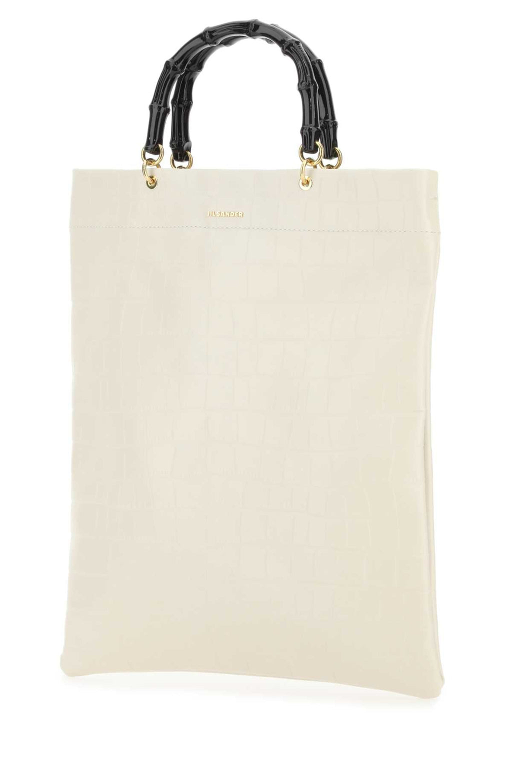 Jil Sander Women Ivory Leather Medium Shopping Bag
