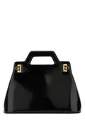 Salvatore Ferragamo Women Black Leather Wanda M Handbag