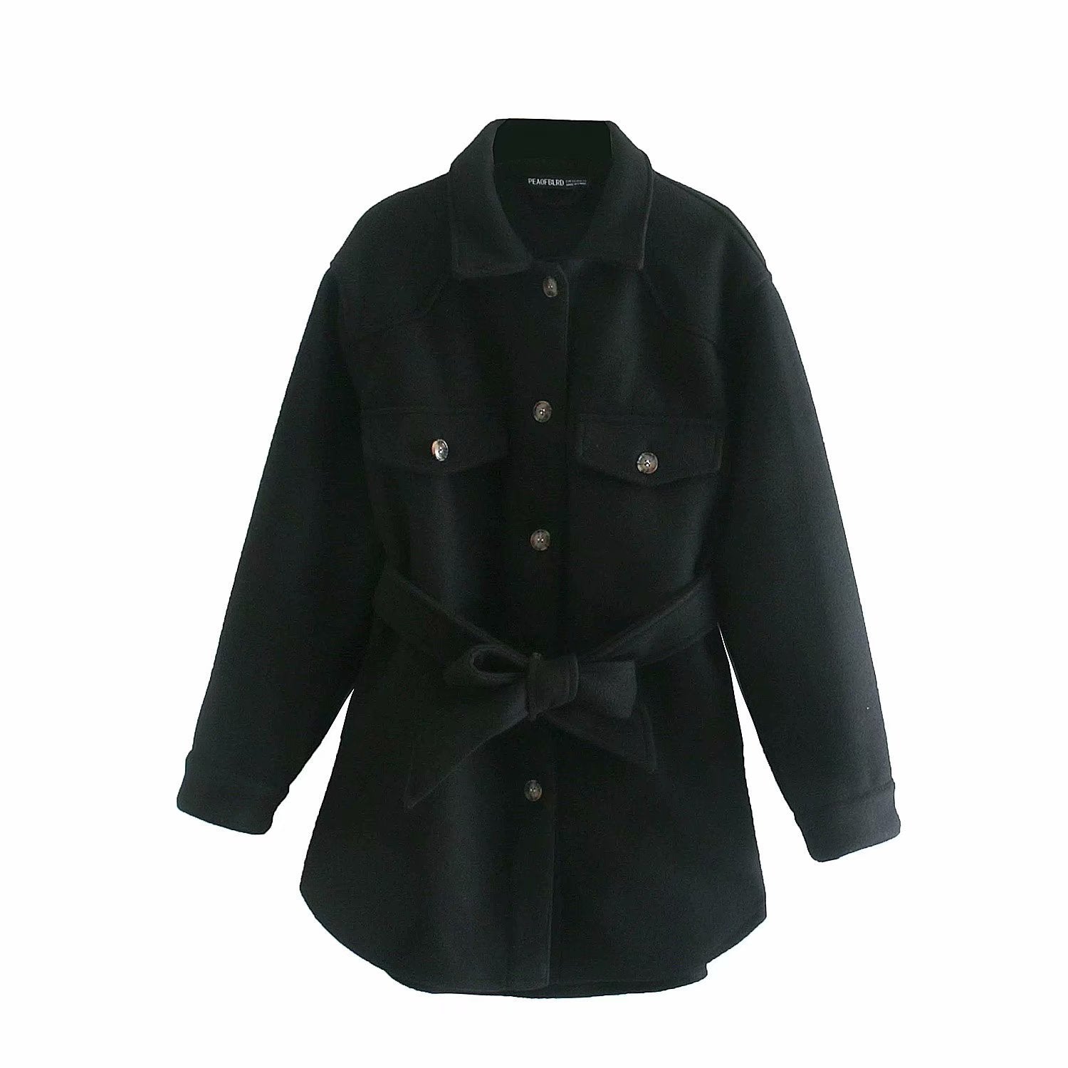 Single Breasted Mid Length Woolen Coat