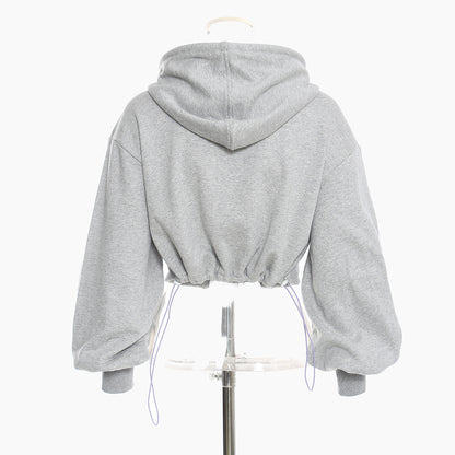 Cropped Pullover Sweater Hoodie