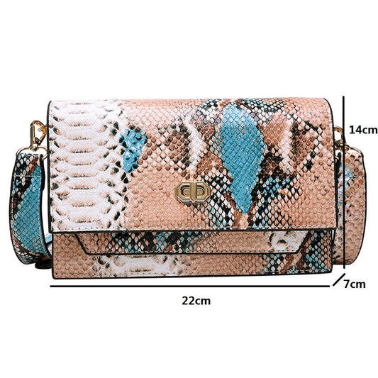 Snake print Shoulder Bag